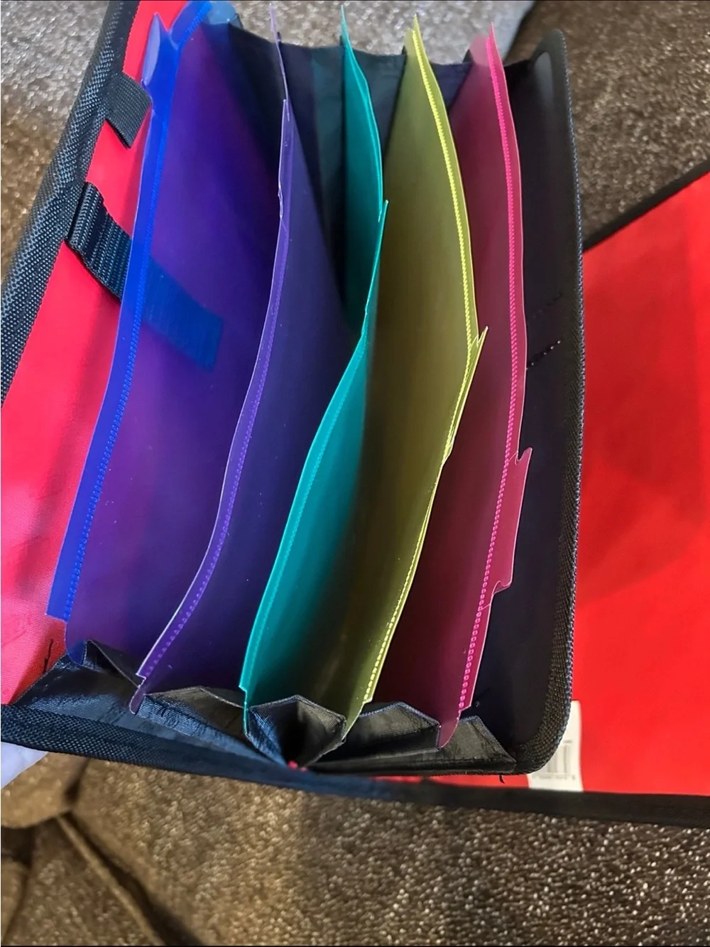 Universal Red Tablet Sleeve with Front Mesh Pocket and Secure Flap